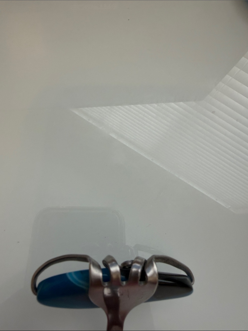 Unique Stainless Steel (Fork) Blue Agate Statement Bracelet - Picture 6 of 6